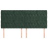 Têtes de lit 4 pcs Vert foncé 90x7x78/88 cm Velours 