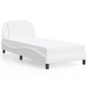 Cadre de lit avec LED sans matelas blanc 90x190 cm 