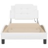 Cadre de lit avec LED sans matelas blanc 90x190 cm 