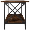 Table basse Chêne fumé 80x45x45 cm Bois d'ingénierie et fer 
