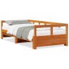 Lit de jour sans matelas cire marron 90x190 cm bois pin massif 
