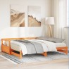 Lit de jour sans matelas cire marron 90x190 cm bois pin massif 