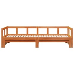 Lit de jour sans matelas cire marron 90x190 cm bois pin massif 