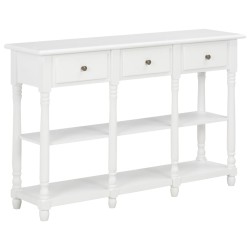 Table console Blanc 120x30x76 cm MDF 
