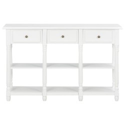 Table console Blanc 120x30x76 cm MDF 