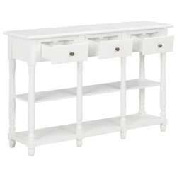 Table console Blanc 120x30x76 cm MDF 
