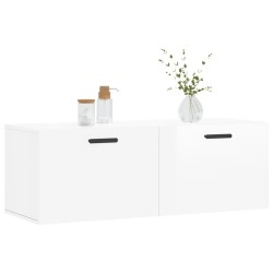Armoire murale blanc brillant 100x36,5x35 cm bois d'ingénierie 