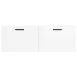 Armoire murale blanc brillant 100x36,5x35 cm bois d'ingénierie 