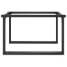 Pieds de table basse cadre en O 80x70x43 cm acier 