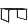 Pieds de table basse cadre en O 80x70x43 cm acier 