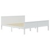 Cadre de lit sans matelas blanc bois massif de pin 200x200 cm 