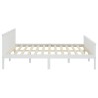 Cadre de lit sans matelas blanc bois massif de pin 200x200 cm 