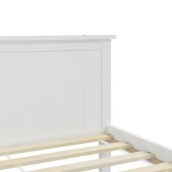 Cadre de lit sans matelas blanc bois massif de pin 200x200 cm 