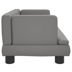 Lit pour chien gris 60x40x30 cm similicuir 