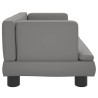Lit pour chien gris 60x40x30 cm similicuir 