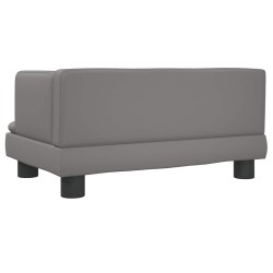 Lit pour chien gris 60x40x30 cm similicuir 