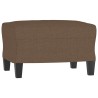 Fauteuil avec repose-pied Marron 60 cm Tissu 
