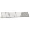 Cage pour lapin Gris 403,5x80,5x71 cm Acier galvanisé 