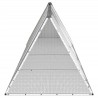 Cage pour lapin Gris 403,5x80,5x71 cm Acier galvanisé 