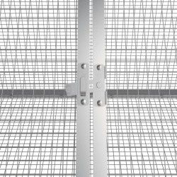 Cage pour lapin Gris 403,5x80,5x71 cm Acier galvanisé 