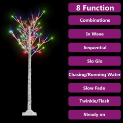 Sapin de Noël 140 LED colorées Saule 1,5 m Int/Ext 