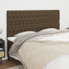 Têtes de lit 4 pcs Marron Foncé 100x7x78/88 cm Tissu 