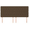 Têtes de lit 4 pcs Marron Foncé 100x7x78/88 cm Tissu 