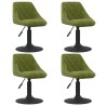 Chaises pivotantes à manger lot de 4 vert clair velours 