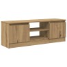 Meuble TV chêne artisanal 102x30x36 cm bois d'ingénierie 