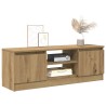 Meuble TV chêne artisanal 102x30x36 cm bois d'ingénierie 