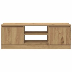 Meuble TV chêne artisanal 102x30x36 cm bois d'ingénierie 