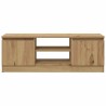 Meuble TV chêne artisanal 102x30x36 cm bois d'ingénierie 