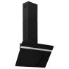 Hotte murale 60 cm Acier et verre trempé Noir 