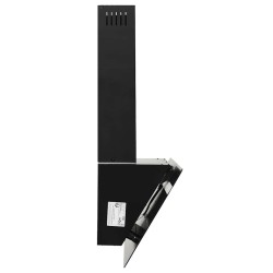 Hotte murale 60 cm Acier et verre trempé Noir 