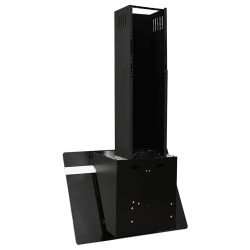 Hotte murale 60 cm Acier et verre trempé Noir 