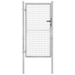 Porte de jardin Acier galvanisé 105x200 cm Argenté 