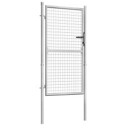 Porte de jardin Acier galvanisé 105x200 cm Argenté 