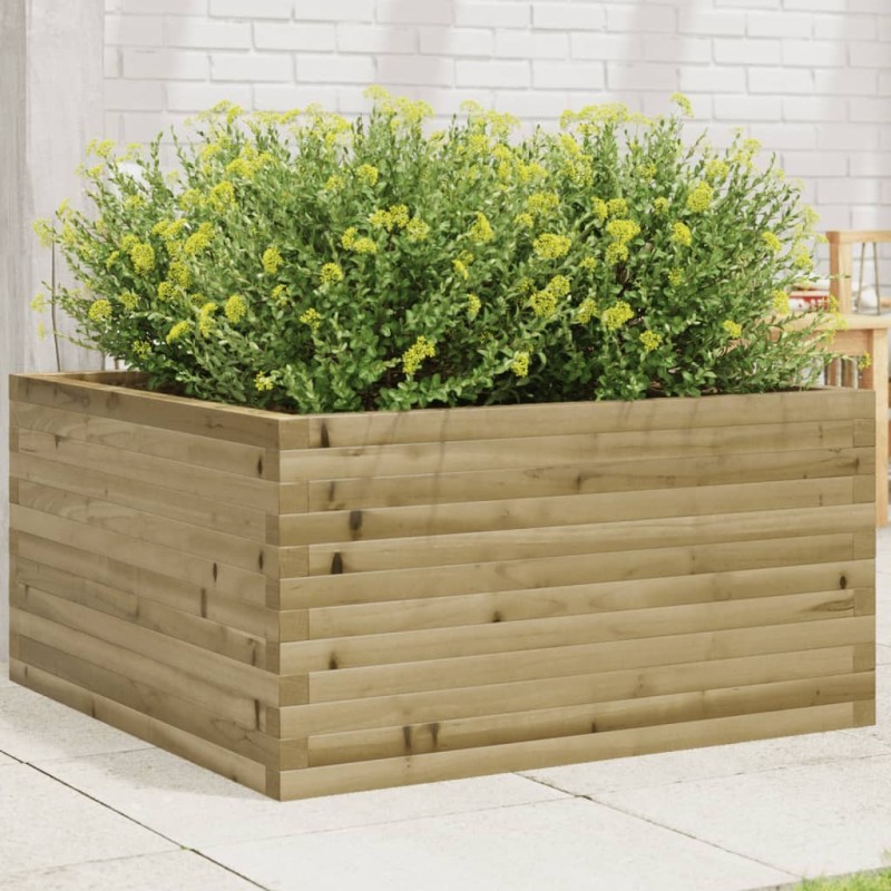 Jardinière 90x90x46 cm bois de pin imprégné 