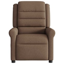 Fauteuil de massage inclinable Marron Tissu 
