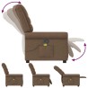 Fauteuil de massage inclinable Marron Tissu 