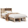 Lit bibliothèque sans matelas 90x200 cm bois massif 