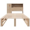 Lit bibliothèque sans matelas 90x200 cm bois massif 