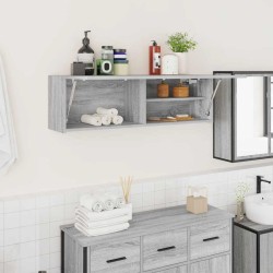 Armoire murale de bain sonoma gris 100x25x30 cm bois ingénierie 