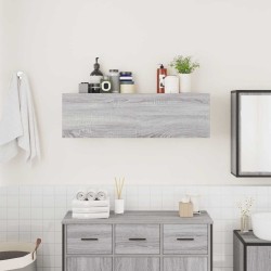 Armoire murale de bain sonoma gris 100x25x30 cm bois ingénierie 