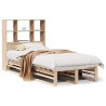 Lit bibliothèque sans matelas 90x190 cm bois massif 