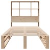 Lit bibliothèque sans matelas 90x190 cm bois massif 