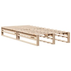 Lit bibliothèque sans matelas 90x190 cm bois massif 