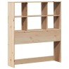 Lit bibliothèque sans matelas 90x190 cm bois massif 