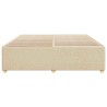 Cadre de lit sans matelas crème 200x200 cm tissu 
