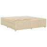 Cadre de lit sans matelas crème 200x200 cm tissu 